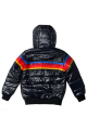 AVIATOR NATION KIDS 5 STRIPE TREKKER JACKET - GLOSSY BLACK