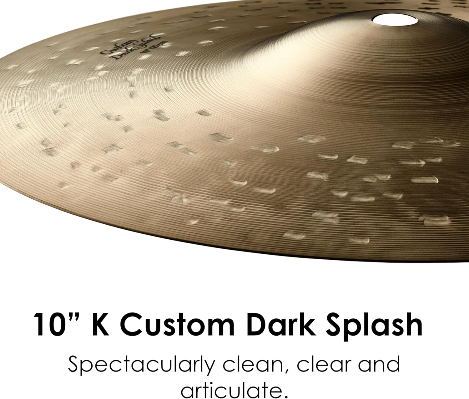 ZILDJIAN 10 K CUSTOM DARK SPLASH CYMBAL K0932 PROFESSIONAL CAST DRUM CYMBAL