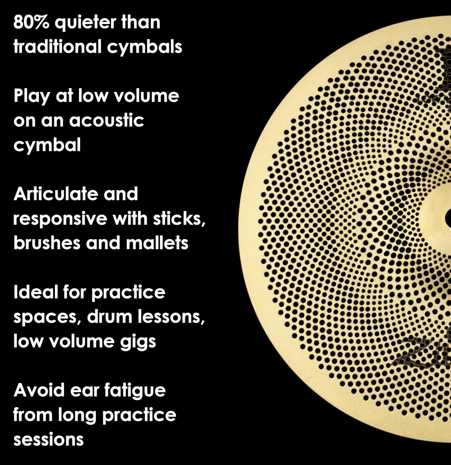 ZILDJIAN L80 LOW VOLUME 10 SPLASH CYMBAL LV8010S-S QUIET PRACTICE CYMBAL