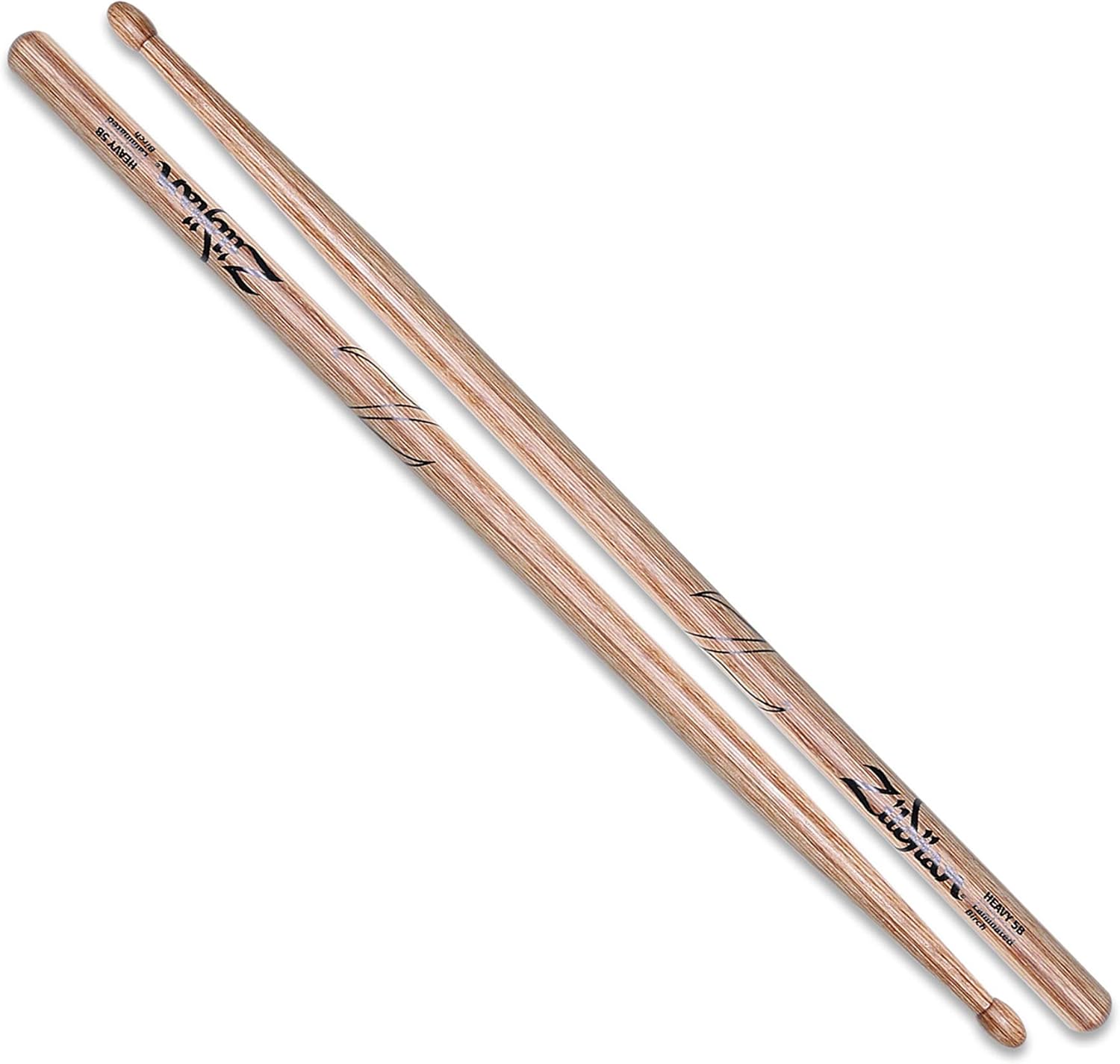 ZILDJIAN HEAVY 5B LAMINATED BIRCH DRUMSTICKS DURABLE, PROFESSIONAL DRUM STICKS