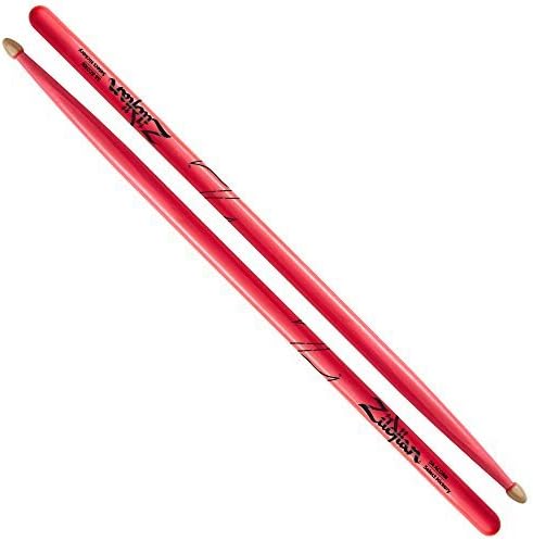 ZILDJIAN Z5AACDGP 5A ACORN NEON PINK DRUMSTICKS LIGHTWEIGHT, DURABLE DRUM STICKS