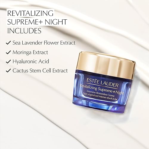 ESTéE LAUDER REVITALIZING SUPREME NIGHT CREAM WITH HYALURONIC ACID, ANTI-AGING MOISTURIZER 1.7 OZ