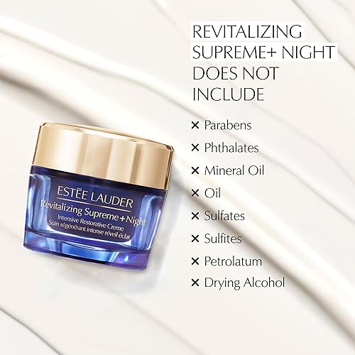 ESTéE LAUDER REVITALIZING SUPREME NIGHT CREAM WITH HYALURONIC ACID, ANTI-AGING MOISTURIZER 1.7 OZ