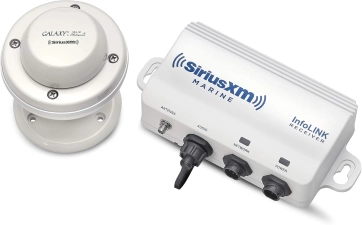 SIMRAD WM-4 SIRIUSXM MARINE SATELLITE WEATHER AUDIO RECEIVER WITH SHAKESPEARE SRA-50 ANTENNA