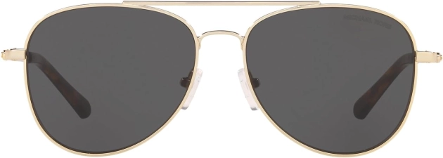 MICHAEL KORS MK1045 SAN DIEGO 56MM SUNGLASSES LIGHT GOLD FRAME DARK GREY LENSES