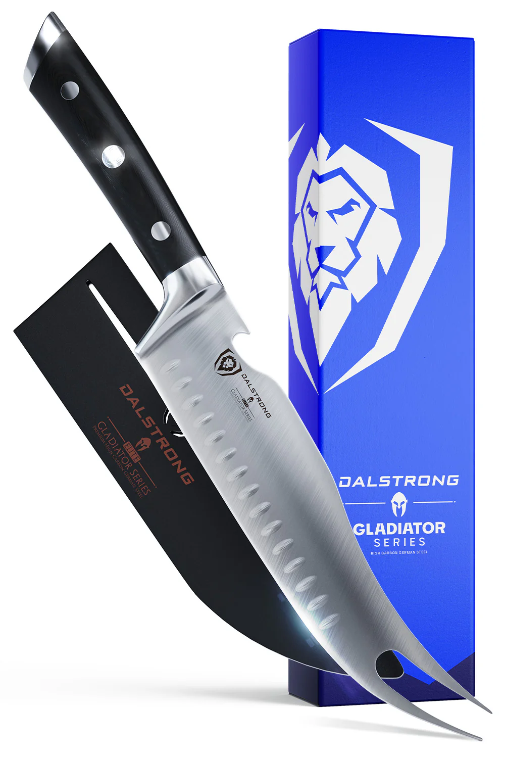 DALSTRONG BBQ & PITMASTER MEAT KNIFE 8" WITH FORKED TIP & BOTTLE OPENER | GLADIATOR SERIES