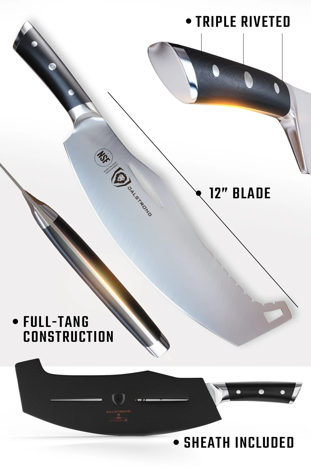 DALSTRONG GLADIATOR SERIES / LIMITED EDITION ROCKING CLEAVER KNIFE 12"