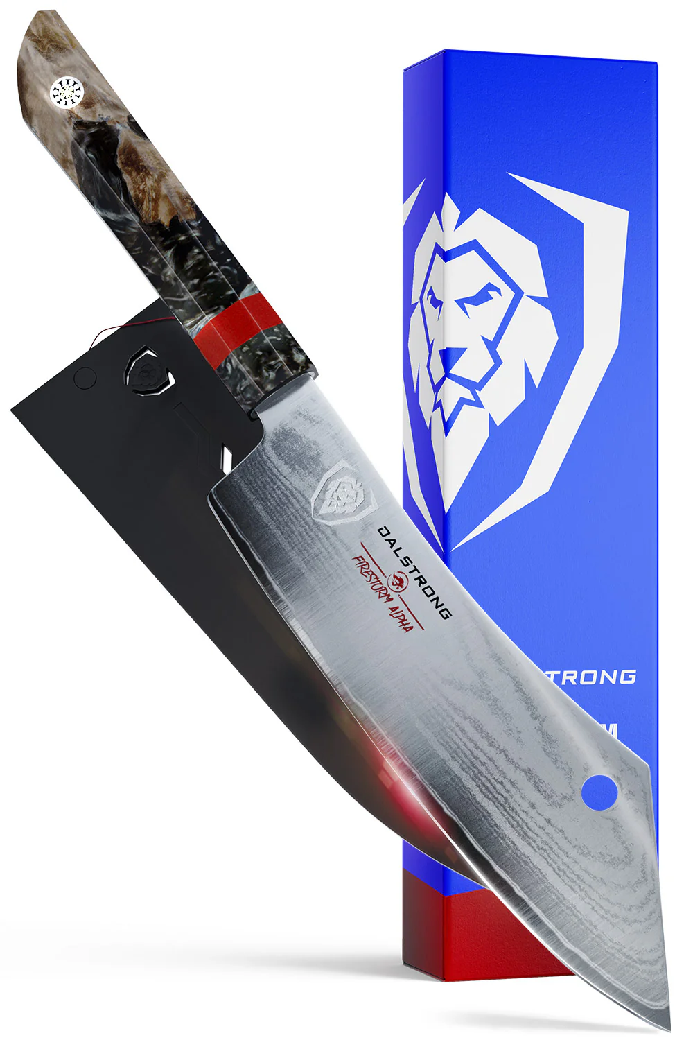 DALSTRONG FIRESTORM ALPHA SERIES CHEF & CLEAVER HYBRID KNIFE 8"