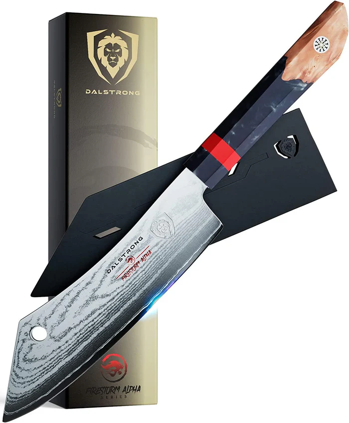 DALSTRONG FIRESTORM ALPHA SERIES CHEF & CLEAVER HYBRID KNIFE 8"