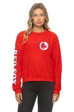 AVIATOR NATION BOSTON RED SOX 2026 RELAXED CREW SWEATSHIRT - RED