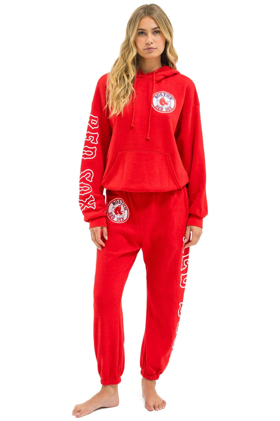 AVIATOR NATION RED SOX UNISEX SWEATPANTS - RED