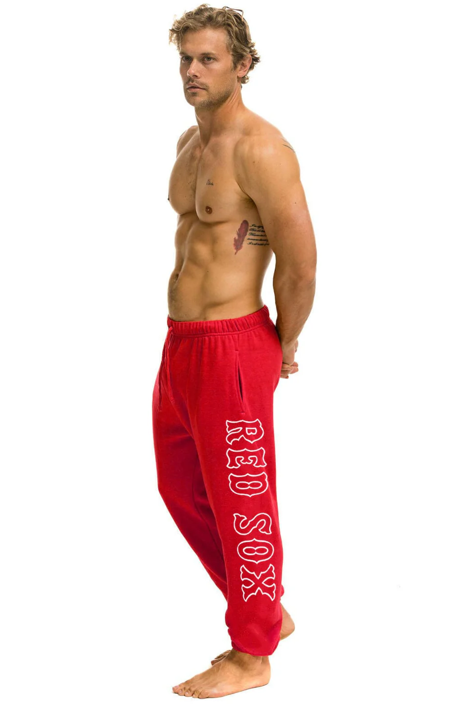 AVIATOR NATION RED SOX UNISEX SWEATPANTS - RED