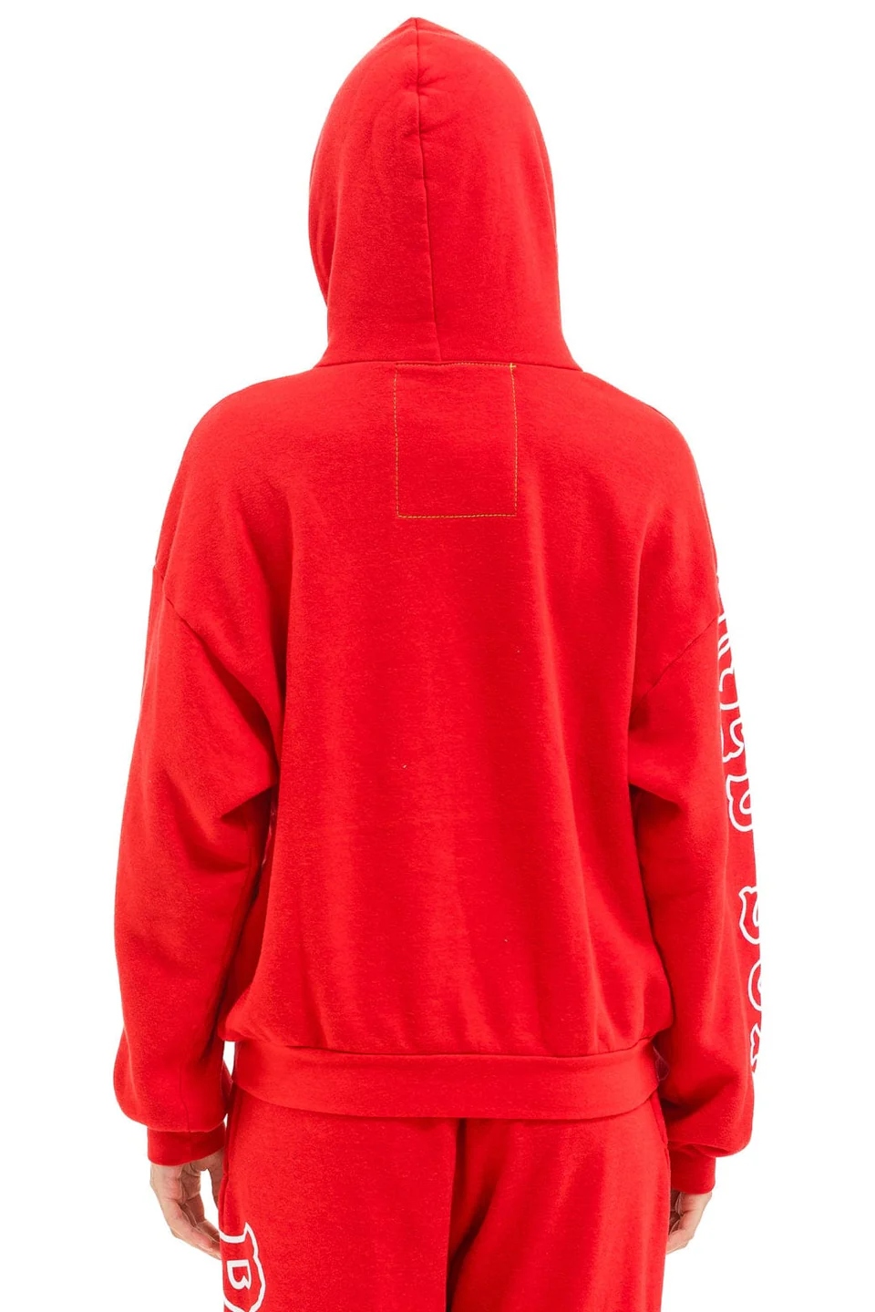 AVIATOR NATION RED SOX RELAXED PULLOVER HOODIE - RED