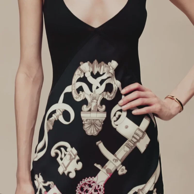 HERMES FERRONNERIE REMIX" DRESS NOIR