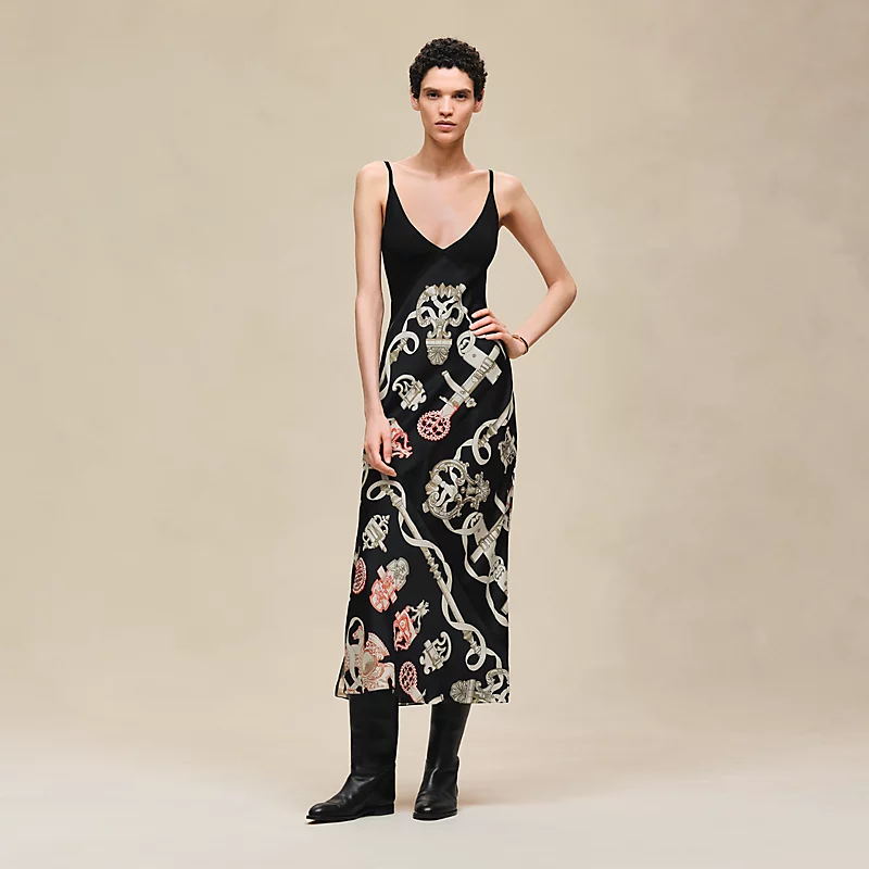 HERMES FERRONNERIE REMIX" DRESS NOIR