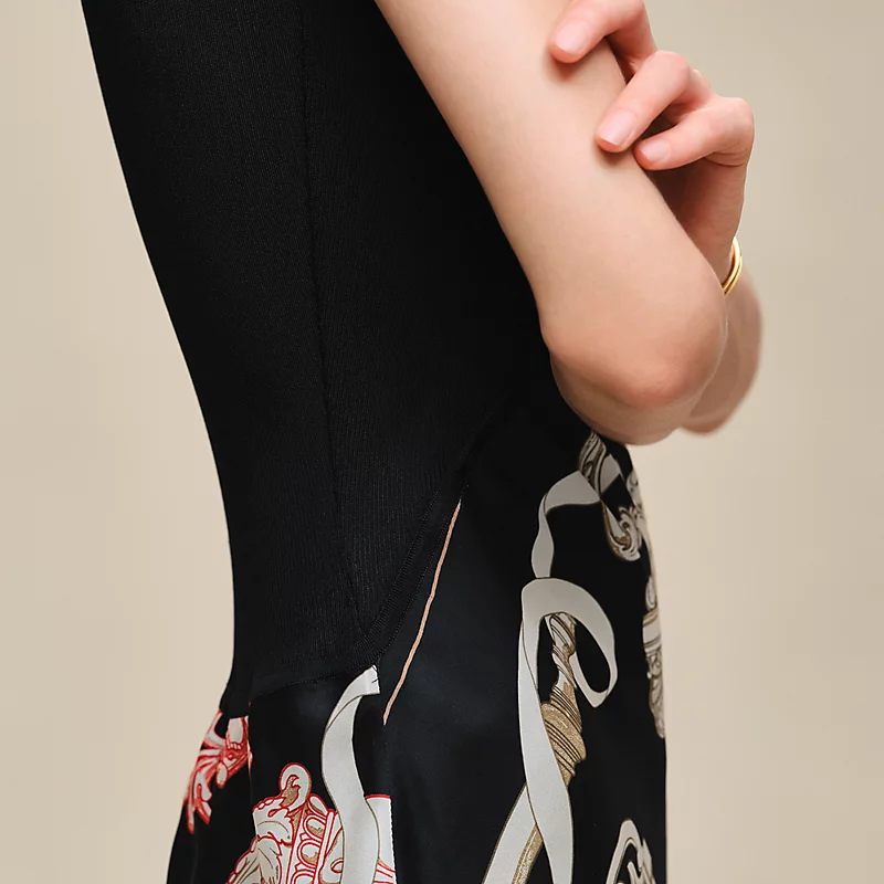HERMES FERRONNERIE REMIX" DRESS NOIR