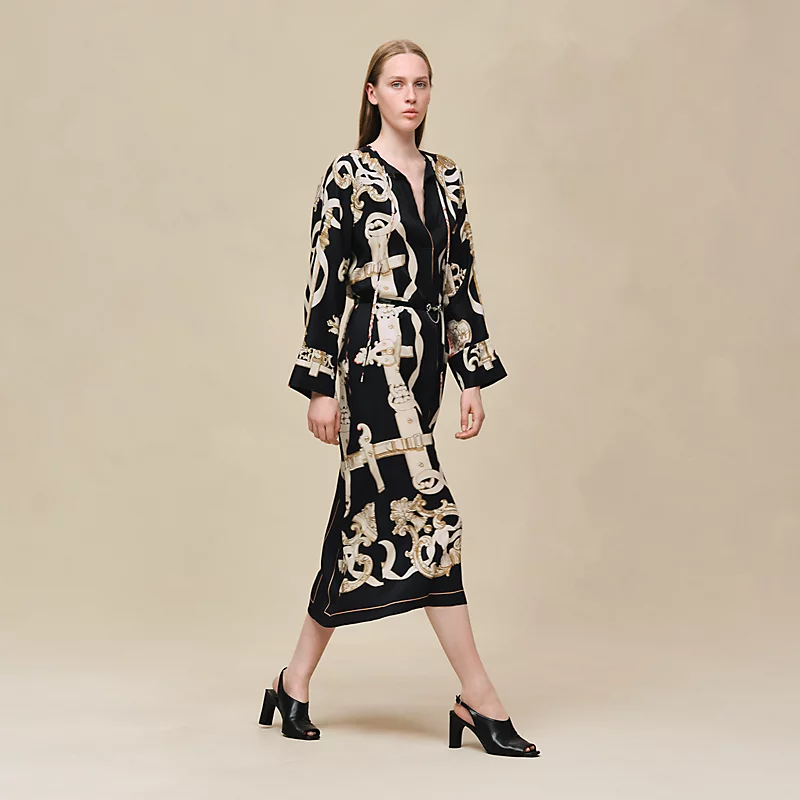 HERMES FERRONNERIE REMIX" CAFTAN NOIR