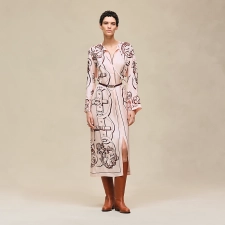 HERMES FERRONNERIE REMIX" CAFTAN ROSE OPALINE