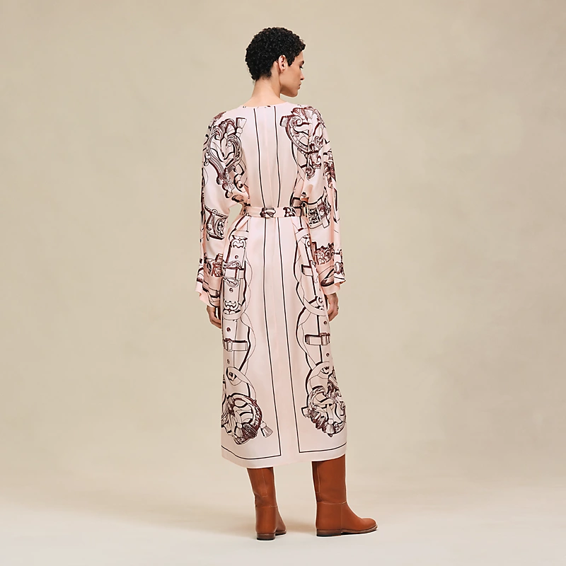 HERMES FERRONNERIE REMIX" CAFTAN ROSE OPALINE