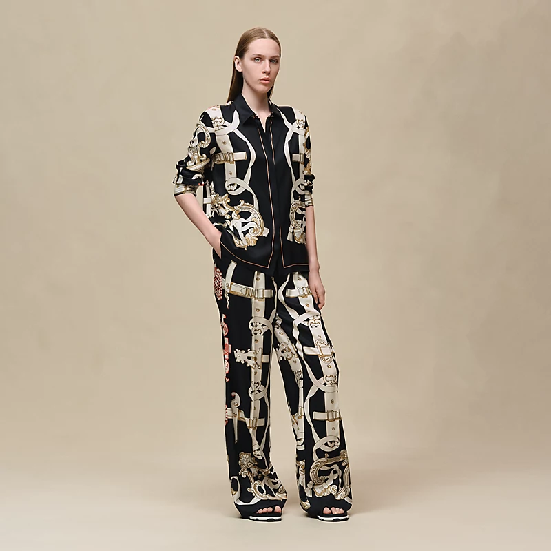 HERMES FERRONNERIE REMIX" CLASSIC SHIRT NOIR