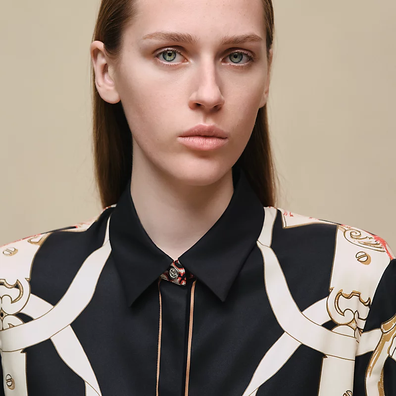HERMES FERRONNERIE REMIX" CLASSIC SHIRT NOIR