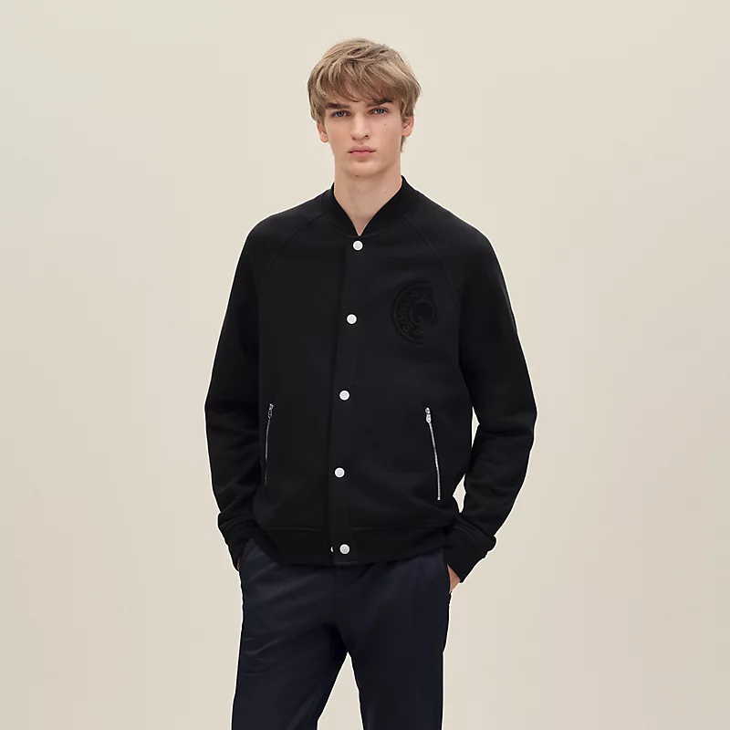 HERMES C.D.S. VARSITY JACKET NOIR