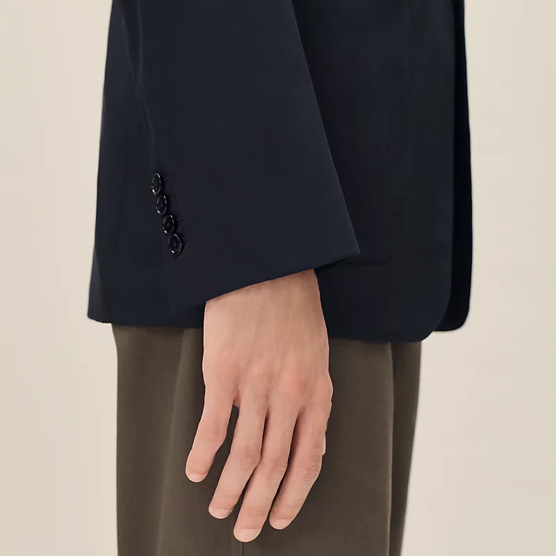 HERMES SURPIQURES H" STADIUM RELAX JACKET MARINE