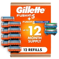 GILLETTE FUSION5 PROGLIDE MENS RAZOR BLADE REFILLS 12 COUNT VARIETY PACK 5-BLADE CARTRIDGES