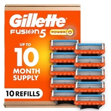 GILLETTE FUSION5 POWER MENS RAZOR BLADE REFILLS WITH PRECISION TRIMMER, 10 COUNT