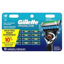 GILLETTE FUSION5 PROGLIDE MENS RAZOR WITH 12 BLADE REFILLS AND PRECISION TRIMMER