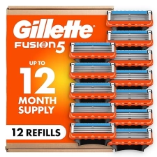 GILLETTE FUSION5 MEN S RAZOR BLADE REFILLS 12 COUNT WITH LUBRASTRIP FOR COMFORTABLE SHAVING