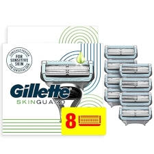 GILLETTE SKINGUARD RAZOR BLADES FOR MEN, 8 COUNT, SENSITIVE SKIN, LUBRICATED, FITS SKINGUARD HANDLES