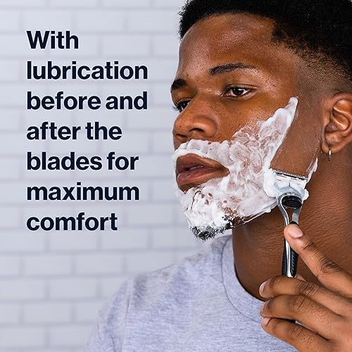 GILLETTE SKINGUARD RAZOR FOR MEN WITH SENSITIVE SKIN, 1 HANDLE 2 BLADES, REDUCES IRRITATION