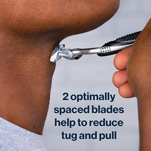 GILLETTE SKINGUARD RAZOR FOR MEN WITH SENSITIVE SKIN, 1 HANDLE 2 BLADES, REDUCES IRRITATION