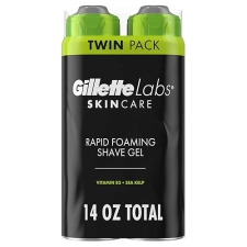 GILLETTE LABS RAPID FOAMING SHAVE GEL FOR MEN 7OZ, PACK OF 2 SMOOTH SHAVING CREAM