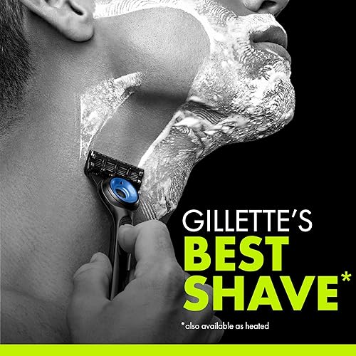 GILLETTE LABS NFL SEAHAWKS SHAVING RAZOR FOR MEN WITH 4 BLADES, HANDLE MAGNETIC STAND