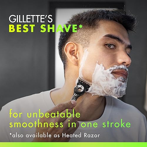 GILLETTE LABS MENS RAZOR SET WITH EXFOLIATING BAR, 2 BLADES, HANDLE SHOWER HOOK - SILVER BLACK