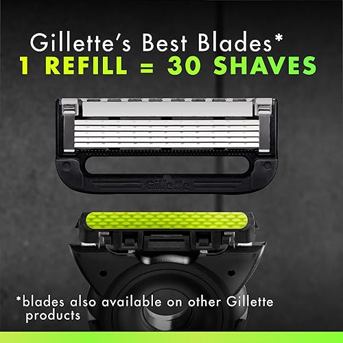 GILLETTE LABS MENS RAZOR SET WITH EXFOLIATING BAR, 2 BLADES, HANDLE SHOWER HOOK - SILVER BLACK