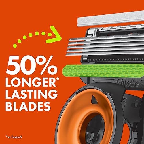 GILLETTE LABS NFL BENGALS SHAVING RAZOR FOR MEN WITH 1 HANDLE, 4 BLADES MAGNETIC STAND