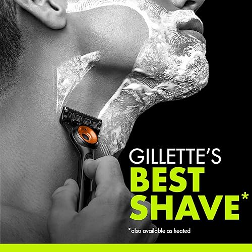 GILLETTE LABS NFL BENGALS SHAVING RAZOR FOR MEN WITH 1 HANDLE, 4 BLADES MAGNETIC STAND