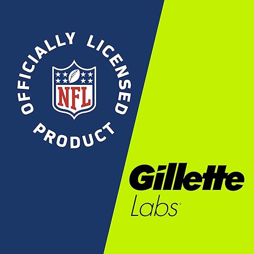 GILLETTE LABS NFL BENGALS SHAVING RAZOR FOR MEN WITH 1 HANDLE, 4 BLADES MAGNETIC STAND