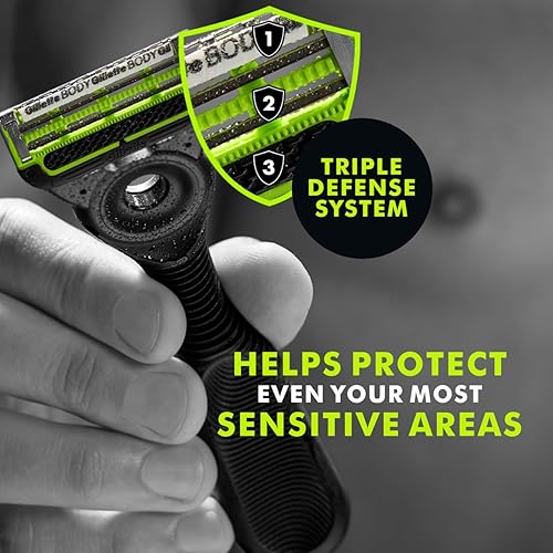 GILLETTELABS RAZOR DUO PACK WITH FACE BODY RAZORS 2 BLADE REFILLS FOR MEN