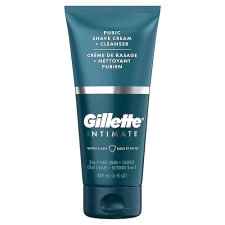 GILLETTE INTIMATE 2-IN-1 PUBIC SHAVE CREAM CLEANSER WITH ALOE, PARABEN-FREE, 177ML
