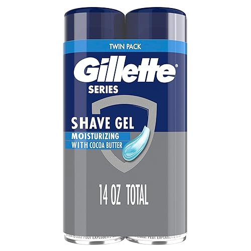 GILLETTE SERIES 3X ACTION MOISTURIZING SHAVE GEL TWIN PACK, 7 OZ EACH - SMOOTH SHAVING