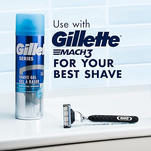 GILLETTE SERIES 3X ACTION MOISTURIZING SHAVE GEL TWIN PACK, 7 OZ EACH - SMOOTH SHAVING