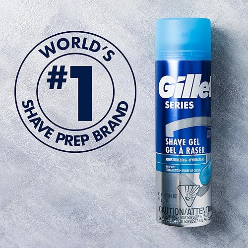 GILLETTE SERIES 3X ACTION MOISTURIZING SHAVE GEL TWIN PACK, 7 OZ EACH - SMOOTH SHAVING