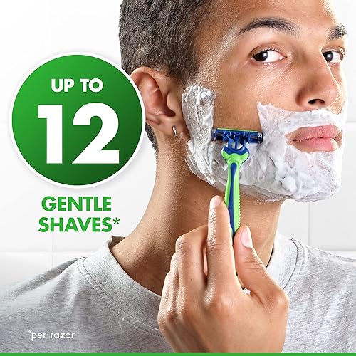GILLETTE SENSOR3 SENSITIVE MENS DISPOSABLE RAZORS, PACK OF 4 FOR SMOOTH SHAVING