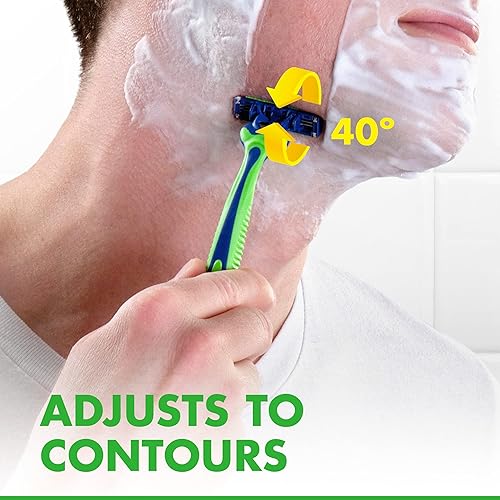 GILLETTE SENSOR3 SENSITIVE MENS DISPOSABLE RAZORS, PACK OF 4 FOR SMOOTH SHAVING