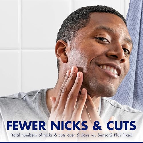 GILLETTE SENSOR3 MENS DISPOSABLE RAZORS, 8 COUNT SMOOTH SHAVE, EASY USE