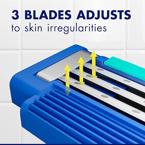 GILLETTE SENSOR3 MENS DISPOSABLE RAZORS, 8 COUNT SMOOTH SHAVE, EASY USE